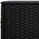 Side tables 3 pcs black resin wicker