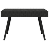 Table d'appoint pliable noir 60x40x38 cm résine tressée