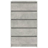 Concrete Grey Chest of Drawers 60x36x103 cm Engineered Wood