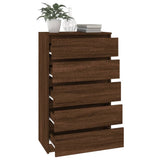 Kommode Braune Eiche 60x36x103 cm Holzwerkstoff