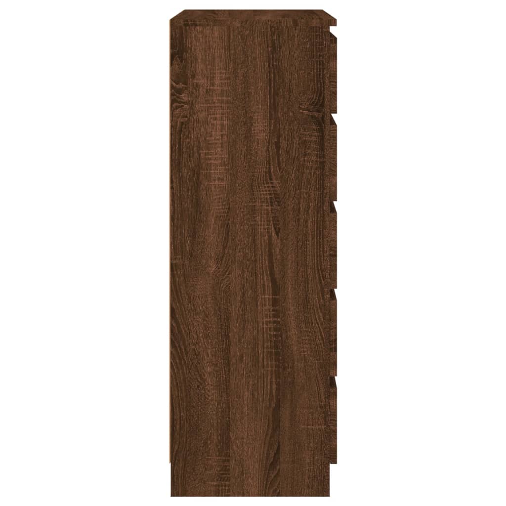 Kommode Braune Eiche 60x36x103 cm Holzwerkstoff