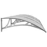 Door canopy Grey 300x75 cm Polycarbonate