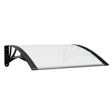 Door canopy Black and transparent 80x75 cm Polycarbonate