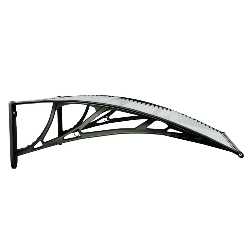 Door canopy Black and transparent 80x75 cm Polycarbonate