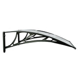 Door canopy Black and transparent 80x75 cm Polycarbonate