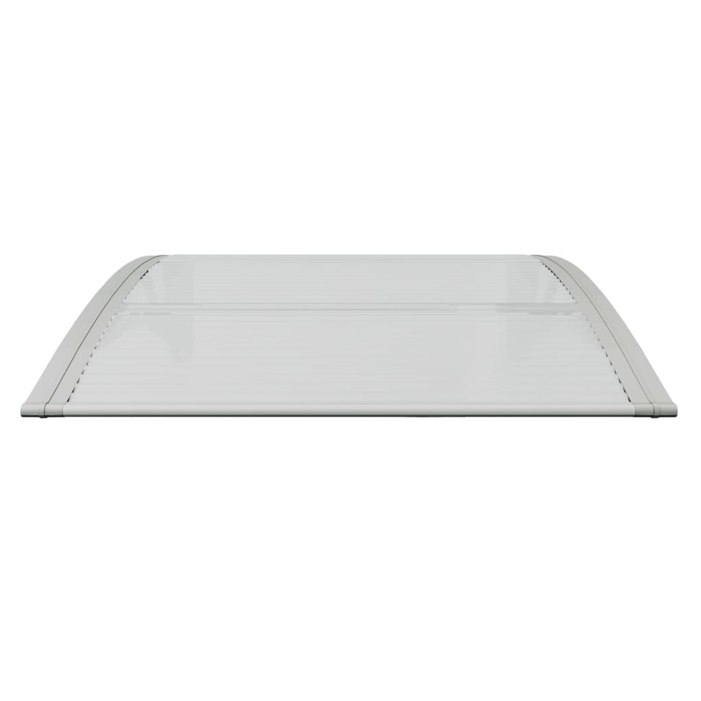 Auvent de porte Gris et transparent 80x75 cm Polycarbonate