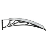 Door canopy Black and transparent 100x75 cm Polycarbonate