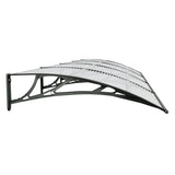 Door canopy Black 400x100 cm Polycarbonate