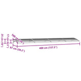 Türmarkise Grau 400x100 cm Polycarbonat