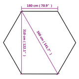 Chapiteau hexagonal pliable 3,6x3,1 m taupe 220g/m²