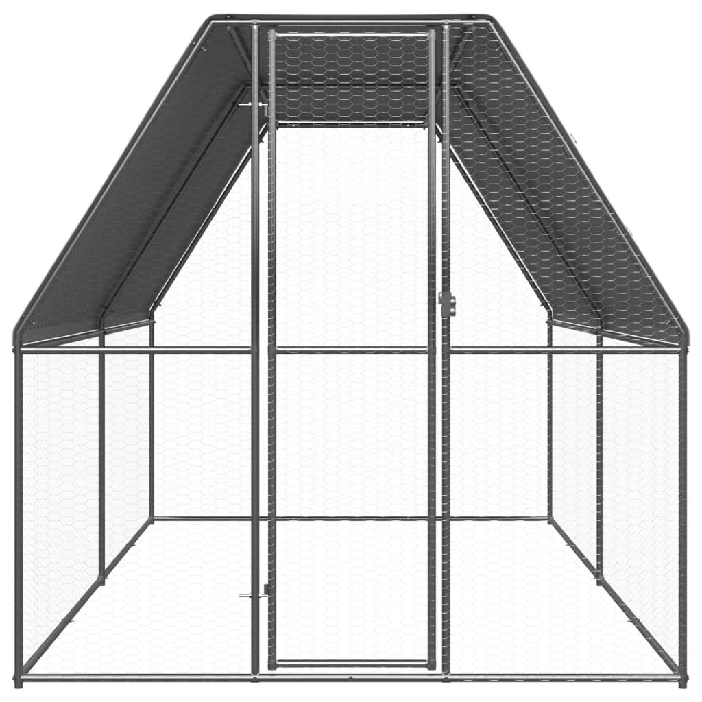 Outdoor chicken coop 2x4x2 m Galvanized steel