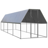 Outdoor chicken coop 2x8x2 m Galvanized steel