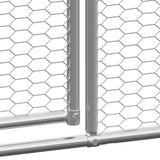 Outdoor chicken coop 2x8x2 m Galvanized steel