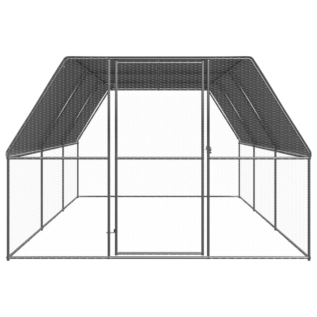 Outdoor chicken coop 3x6x2 m Galvanized steel