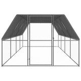 Outdoor chicken coop 3x8x2 m Galvanized steel