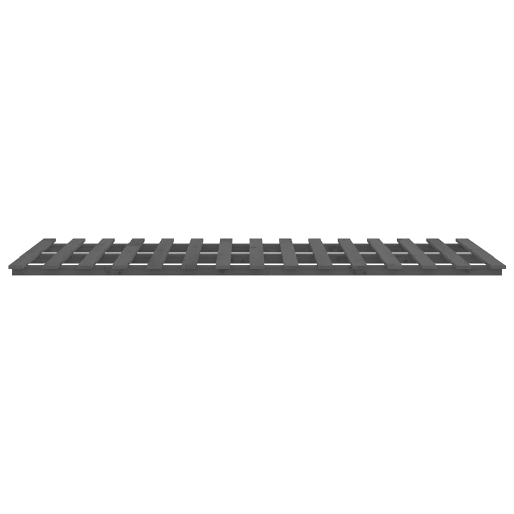 Cadre de lit sans matelas gris 100x200 cm bois massif de pin