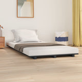 Cadre de lit sans matelas gris 100x200 cm bois massif de pin