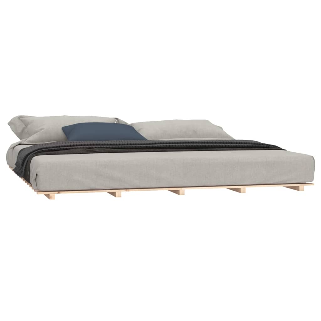 Cadre de lit sans matelas 200x200 cm bois massif de pin