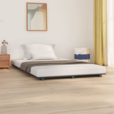 Bed frame without mattress gray 120x200 cm solid pine wood