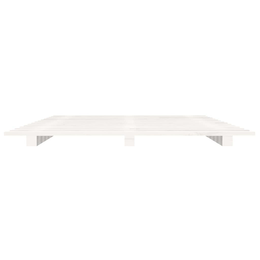 Cadre de lit sans matelas blanc 90x190 cm bois de pin massif