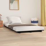 Bed frame without mattress black 75x190 cm solid pine wood