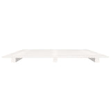 Cadre de lit sans matelas blanc 135x190 cm bois de pin massif