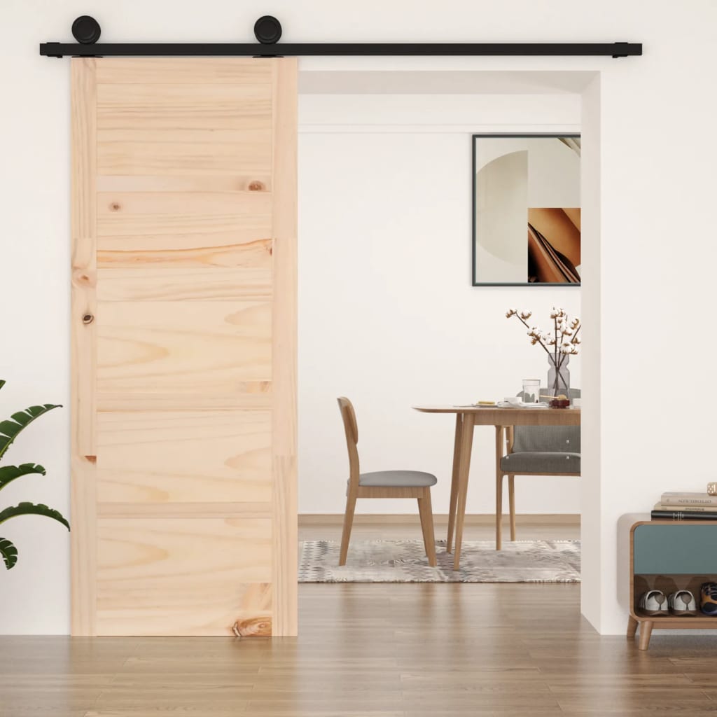 Barn door 80x1.8x204.5 cm Solid pine wood