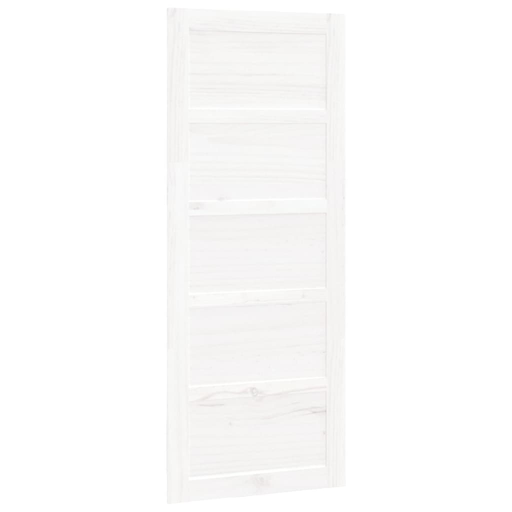 Barn door White 80x1.8x204.5 cm Solid pine wood