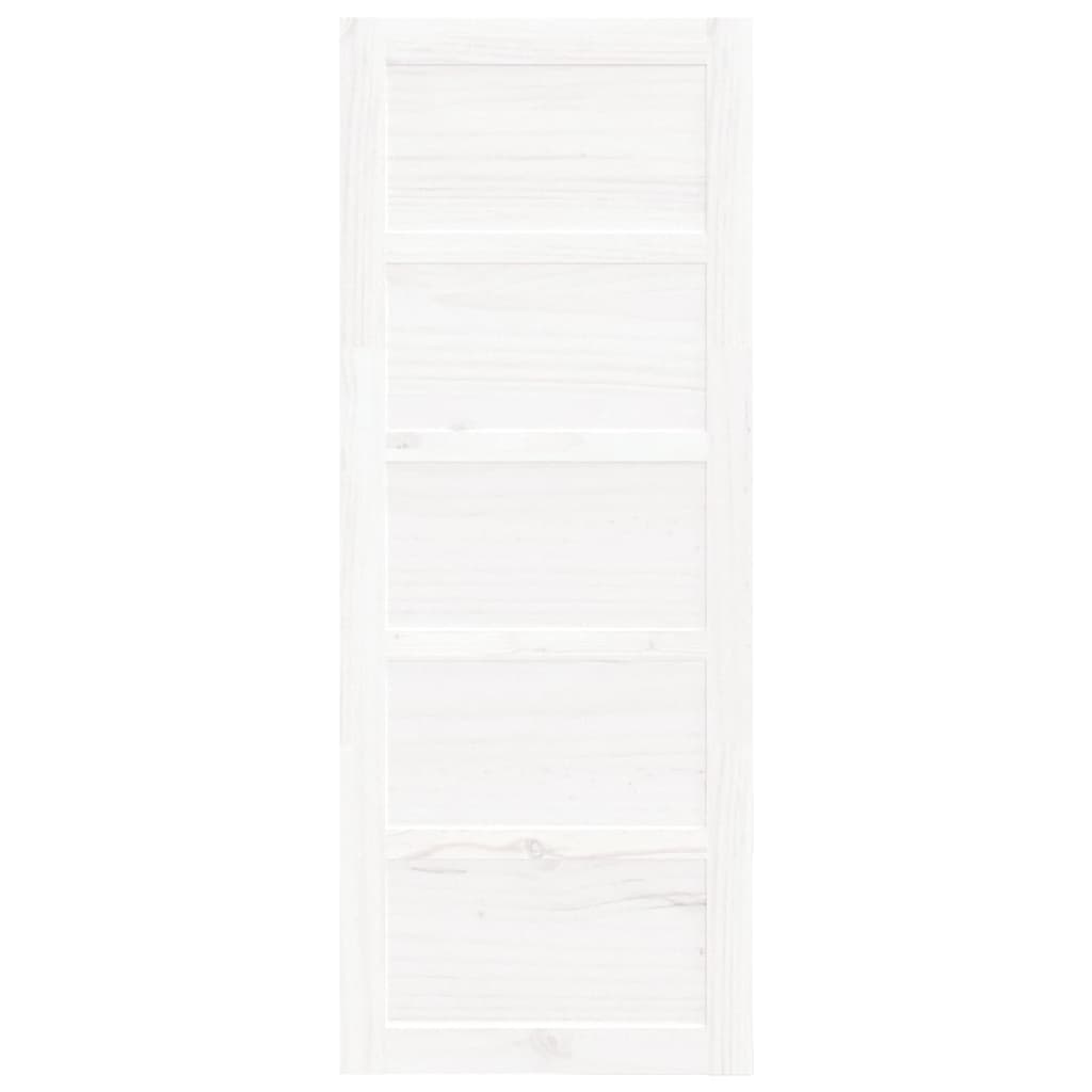 Barn door White 80x1.8x204.5 cm Solid pine wood