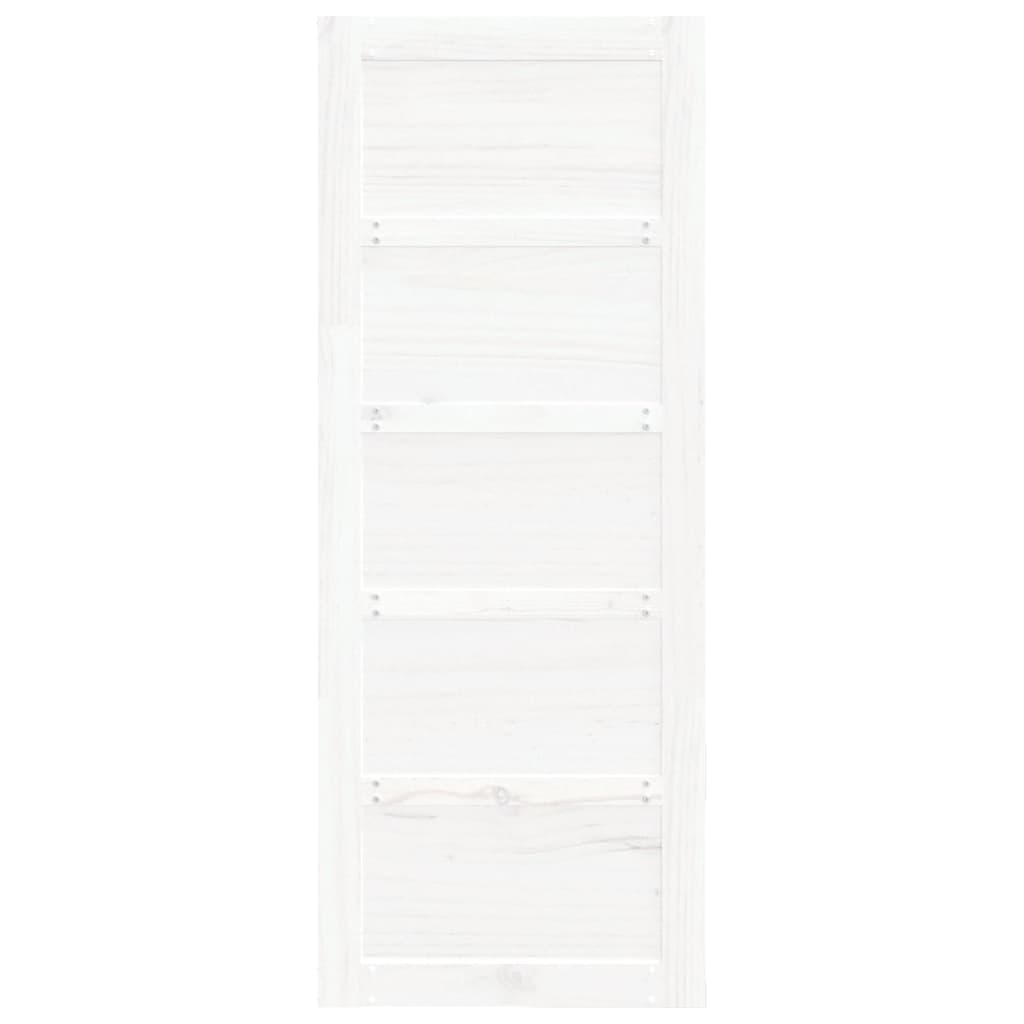 Barn door White 80x1.8x204.5 cm Solid pine wood