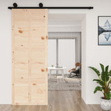 Porte de grange 80x1,8x214 cm Bois massif de pin