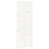 Porte de grange Blanc 80x1,8x214 cm Bois massif de pin