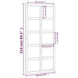 Porte de grange 100x1,8x214 cm Bois massif de pin