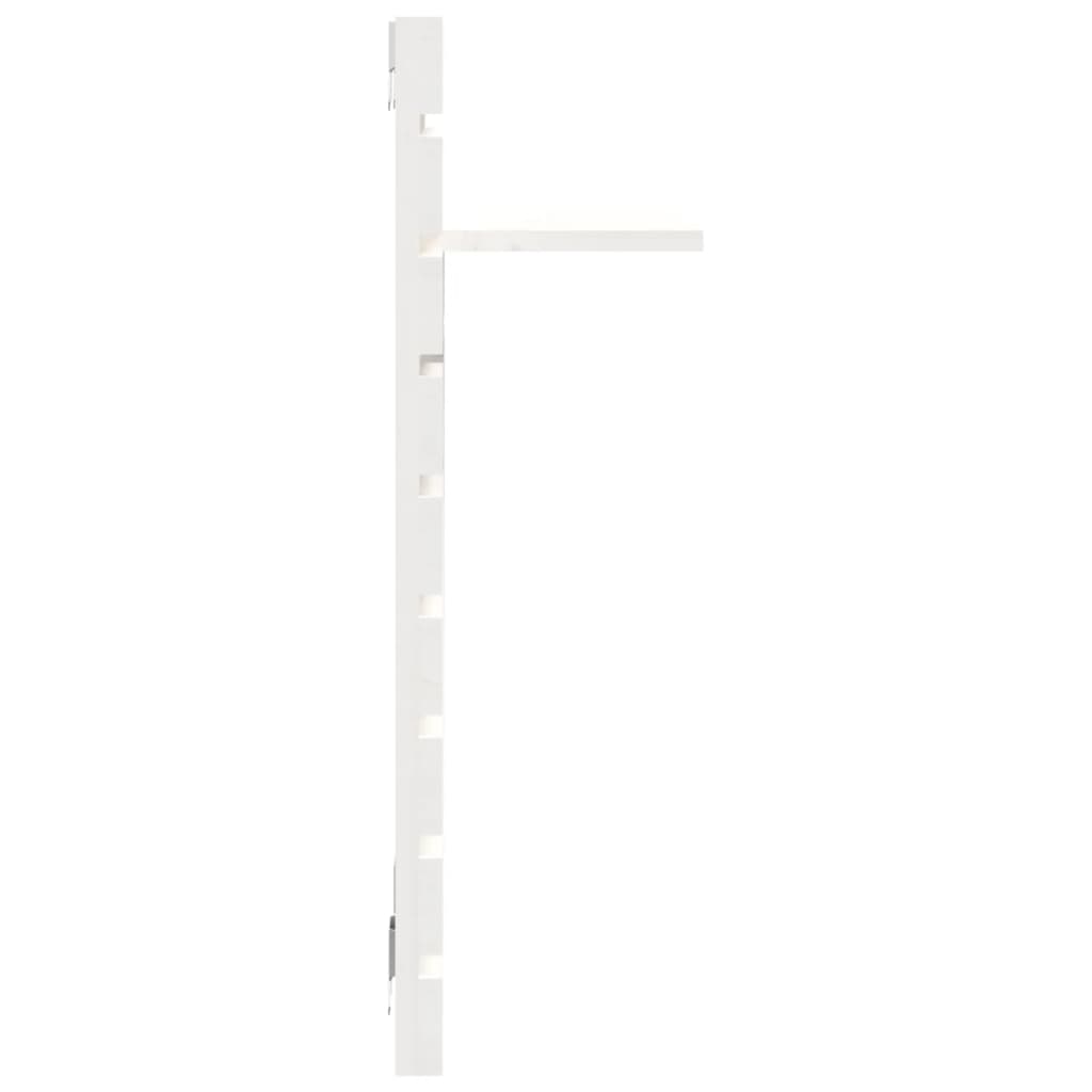 Étagères de chevet murales 2 pcs Blanc Bois de pin massif