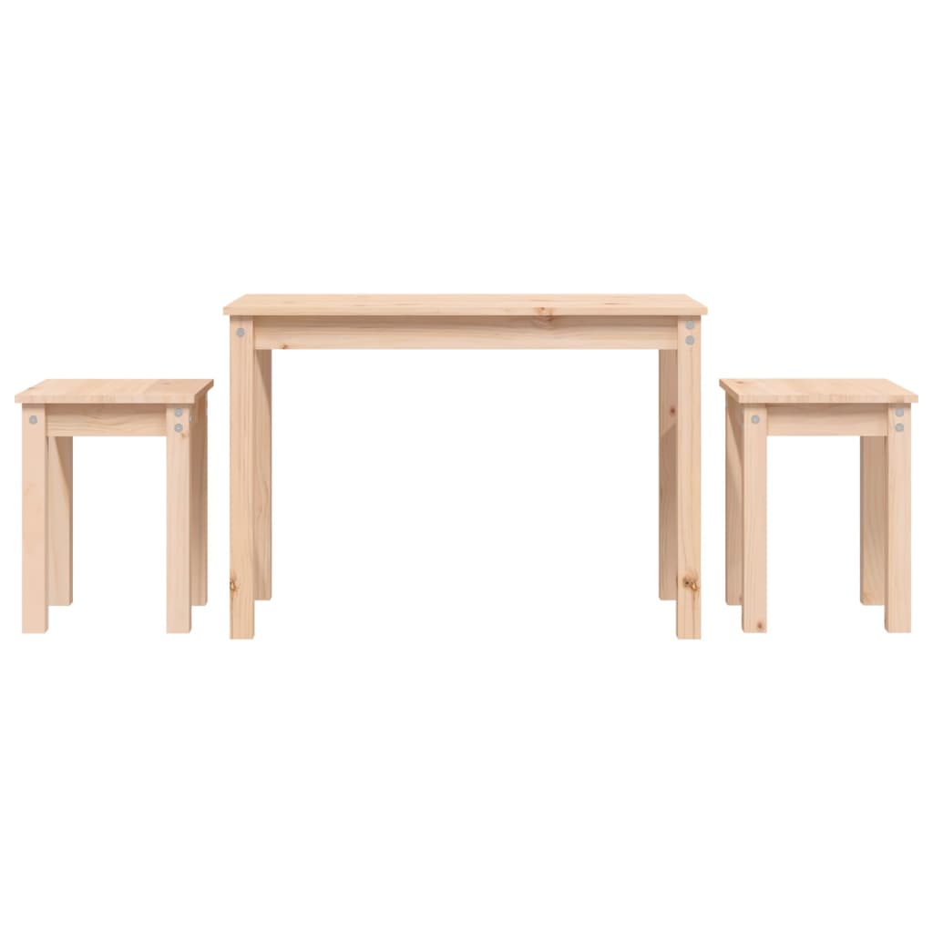 Nesting tables 3 pcs Solid pine wood