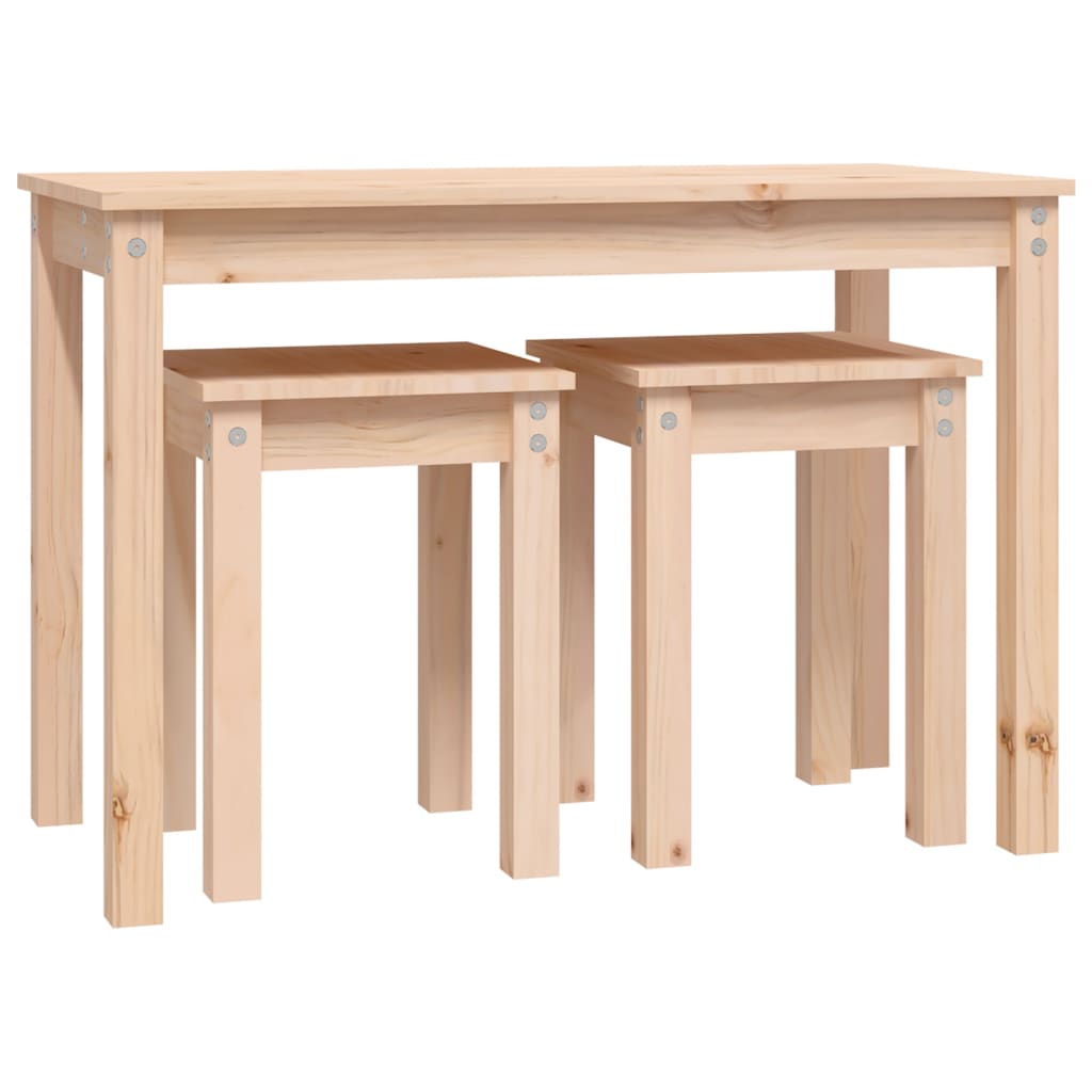 Tables gigognes 3 pcs Bois de pin massif