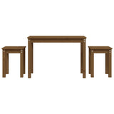 Nesting tables 3 pcs Honey brown Solid pine wood