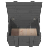 Boîte de rangement Gris 58x40,5x42 cm Bois massif de pin