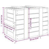 Boîte de rangement Marron miel 58x40,5x42 cm Bois massif pin