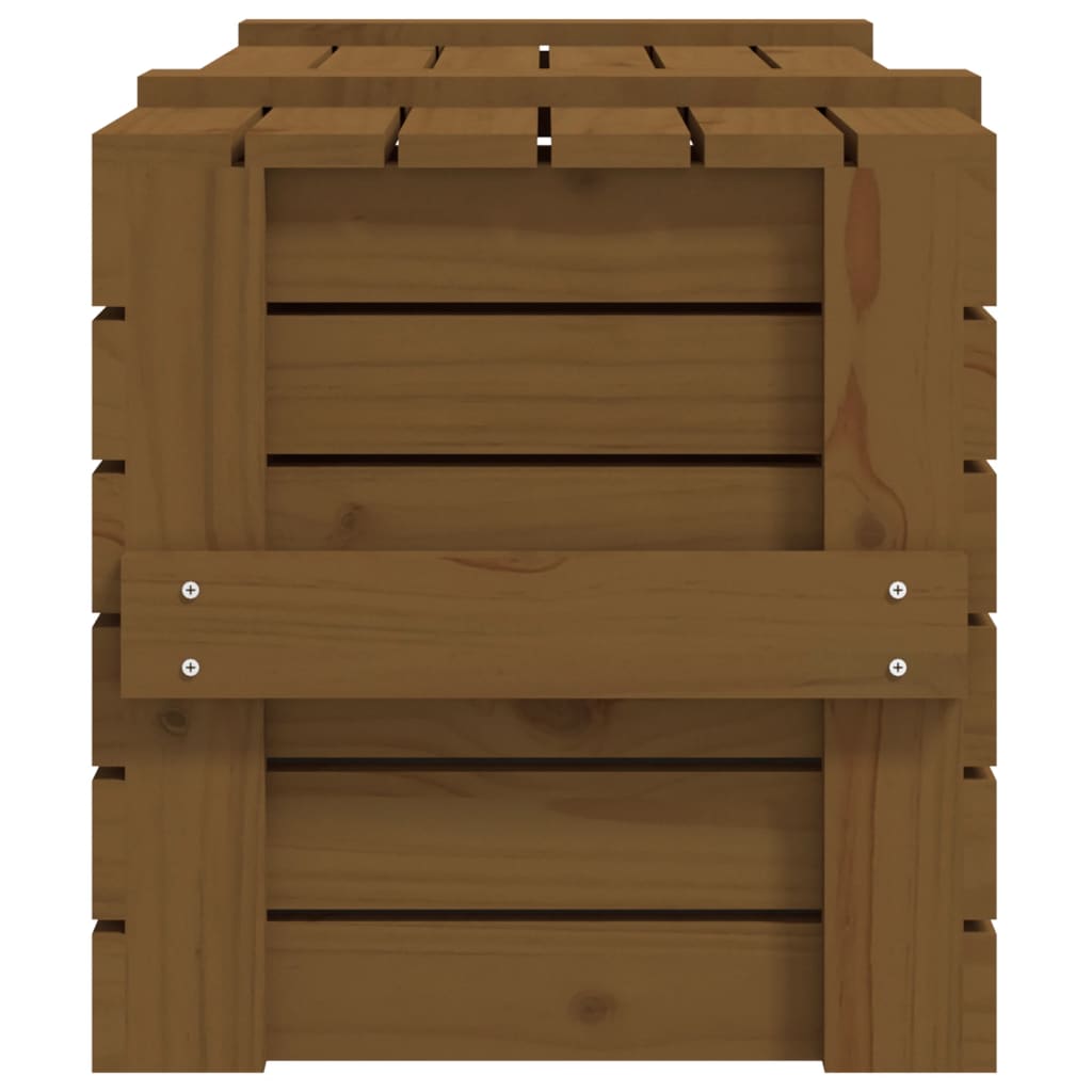 Boîte de rangement Marron miel 91x40,5x42 cm Bois massif pin