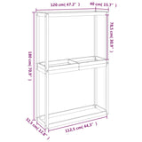 Porte-pneus 120x40x180 cm Bois de pin massif