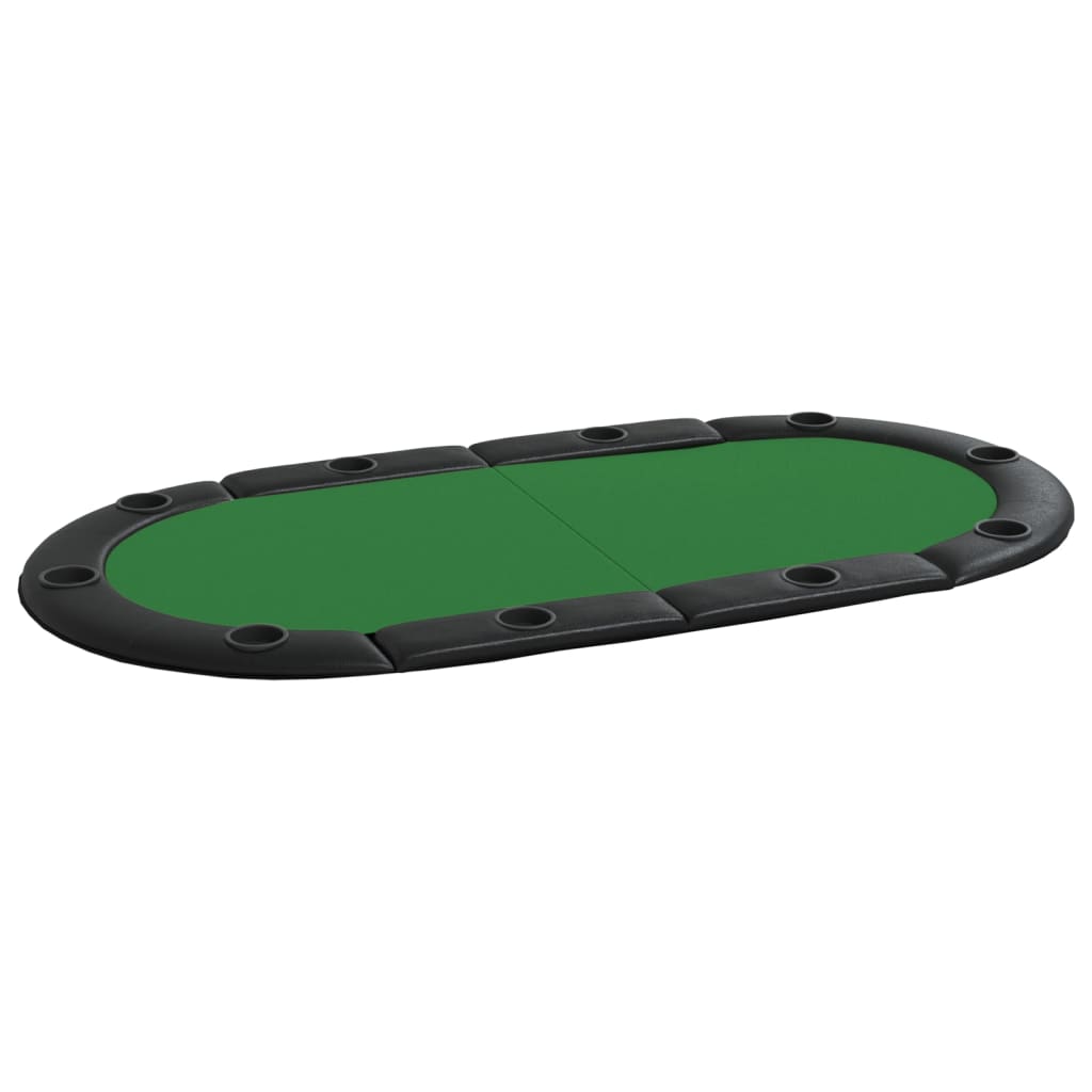 Dessus de table de poker pliable 10 joueurs Vert 208x106x3 cm