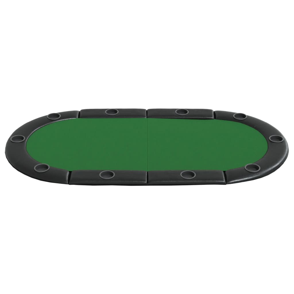 Dessus de table de poker pliable 10 joueurs Vert 208x106x3 cm