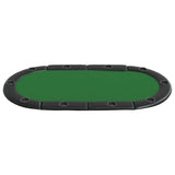 Dessus de table de poker pliable 10 joueurs Vert 208x106x3 cm