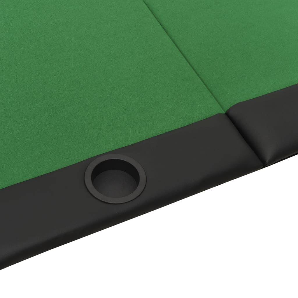 Dessus de table de poker pliable 10 joueurs Vert 208x106x3 cm