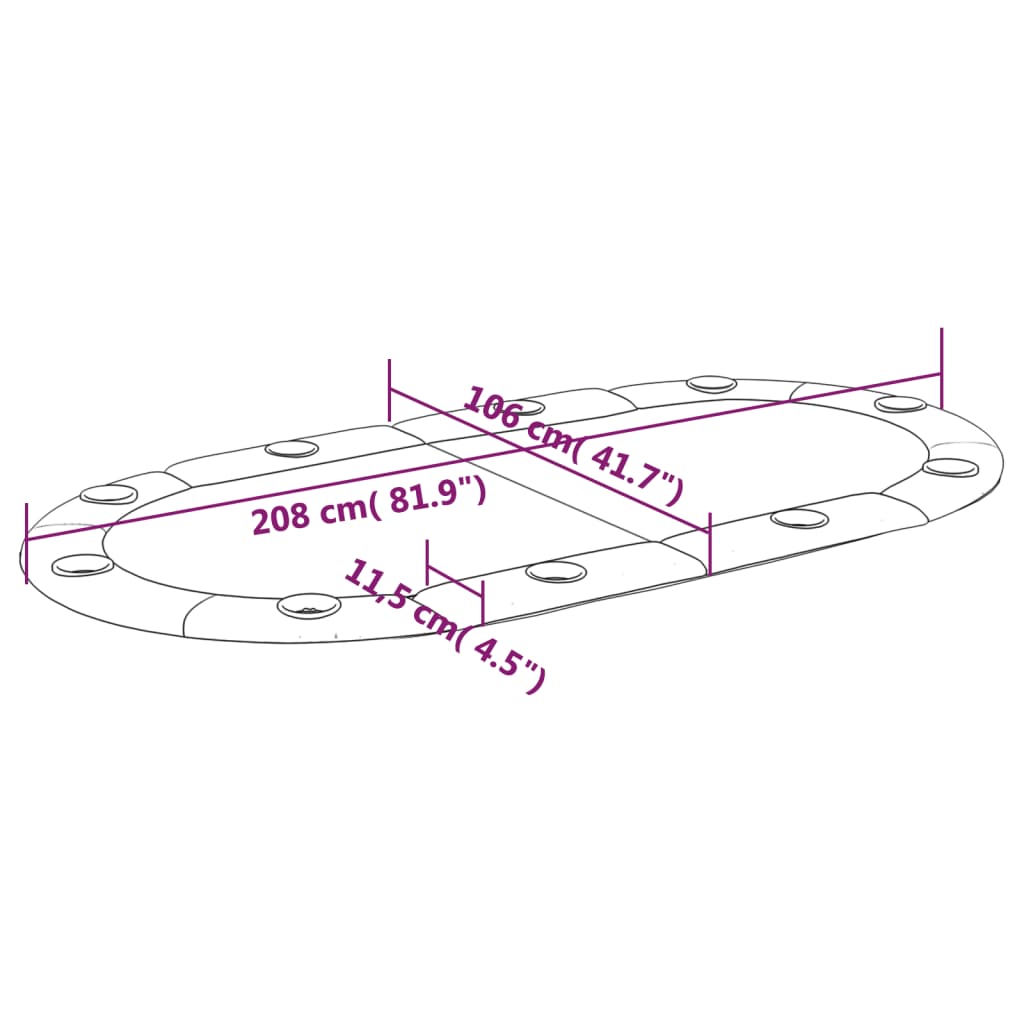 Dessus de table de poker pliable 10 joueurs Vert 208x106x3 cm