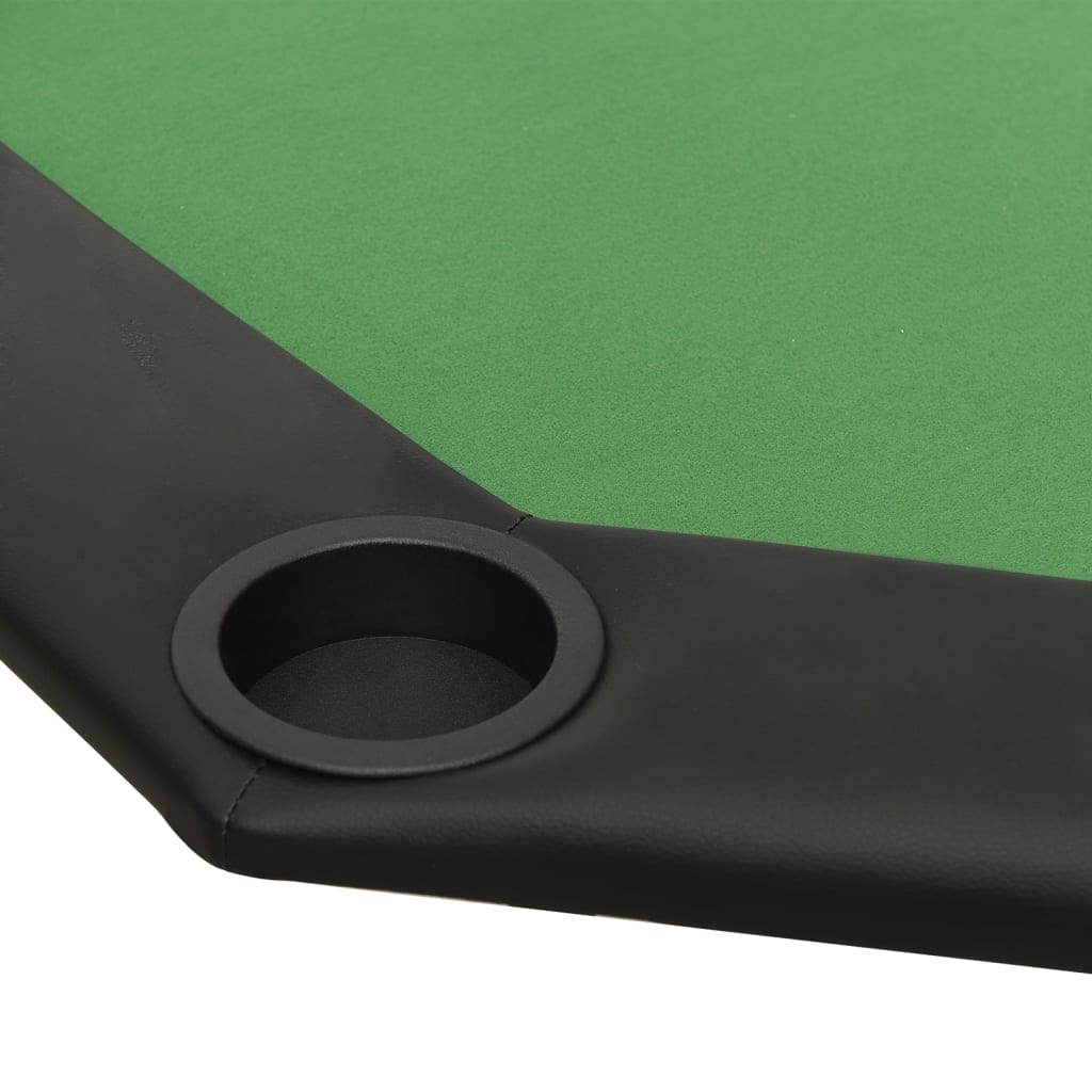 Table de poker pliable 8 joueurs Vert 108x108x75 cm