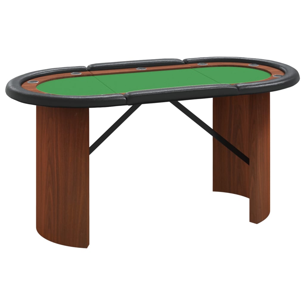 Table de poker 10 joueurs Vert 160x80x75 cm