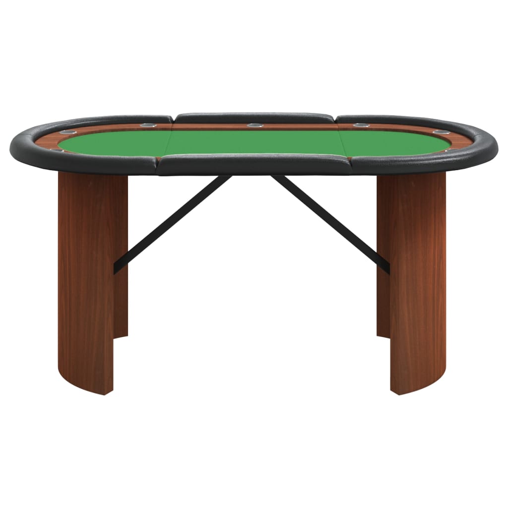 Table de poker 10 joueurs Vert 160x80x75 cm