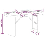 Table de poker 10 joueurs Vert 160x80x75 cm